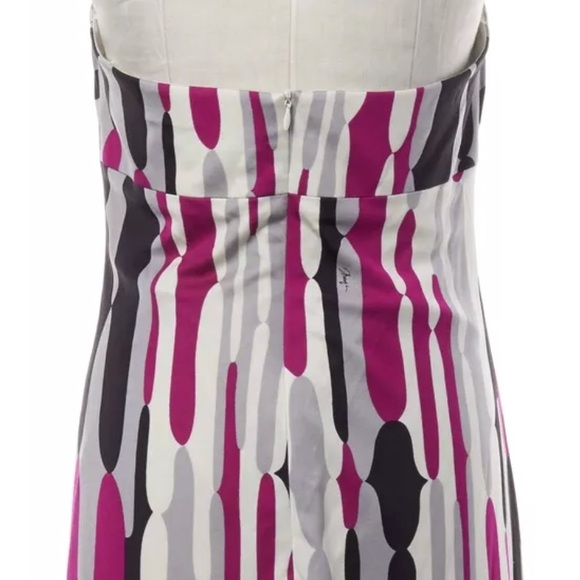 Trina Turk Silk Halter Abstract Print Sheath Dress - Picture 5 of 8